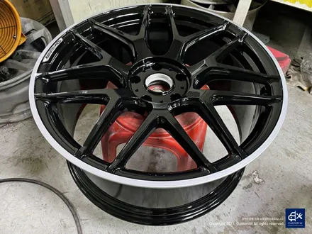 벤츠 G63 AMG G바겐 22인치 블랙 실버 투톤 유광 휠도색 / 용인 처인구