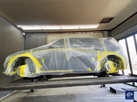 벤츠 A45 AMG 휠수리 후 블랙유광 휠도색 + 카본 세라믹 골드 캘리퍼 도색 / 용인 처인구