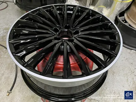벤츠 CLS450 휠수리 후 블랙 실버 투톤 유광 휠도색 / 용인 처인구
