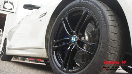 블랙 휠도색과 블루 캘리퍼도색 조합으로 BMW 520D M 에어로 다이나믹프로를 더 새롭게 변화시키다. / 용인 처인구