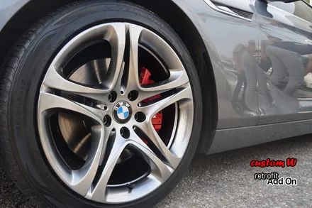 BMW 640D 블루와 레드 캘리퍼도색, 고스트크롬 휠도색. / 용인 처인구