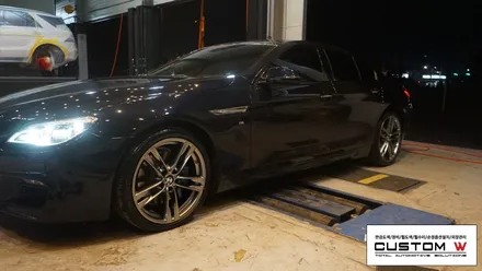 BMW 640d 고스트크롬 휠도색, M퍼포먼스 블루 캘리퍼도색. / 용인 처인구