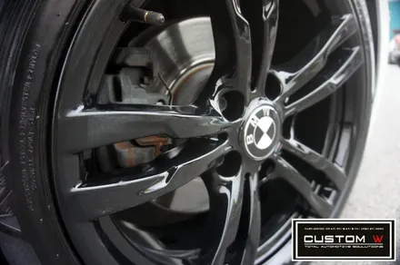 BMW 320D 441M  블랙유광 휠도색 작업 입니다.! 분당 용인 수입차 BMW 휠수리 휠도색 커스텀W / 용인 처인구