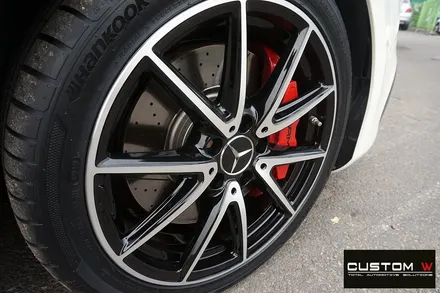 벤츠 A45AMG 상처난 다이아몬드 컷팅 휠 수리 후, 블랙 폴리시 휠로 만들었습니다. / 용인 처인구