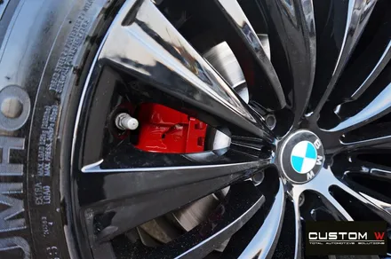BMW 5GT 블랙유광 휠도색, 레드 캘리퍼 도색 / 용인 처인구
