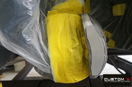 벤츠 S350D 블랙유광 휠도색 + 골드 캘리퍼 도색 / 용인 처인구