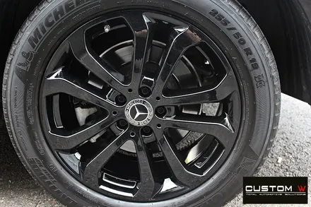 벤츠 GLE350d 휠 상처 수리 후 블랙 유광 휠도색 / 용인 처인구