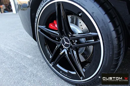 벤츠 CLA 45 S AMG 유광 블랙실버 투톤 휠도색 / 용인 처인구