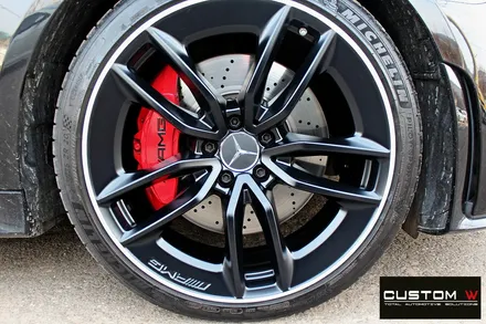 벤츠 CLS53 AMG 기존 고객 휠 상처 수리 후 블랙 실버 투톤 무광 휠도색 / 용인 처인구