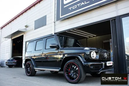 벤츠 신형 G63 AMG 휠 상처 수리 후 블랙 레드 무광 투톤 휠도색 / 용인 처인구
