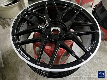 벤츠 G63 AMG G바겐 22인치 블랙 실버 투톤 유광 휠도색 / 용인 처인구