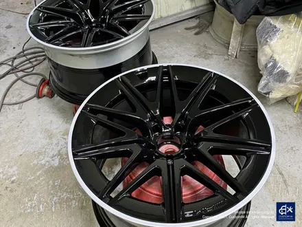 벤츠 GT43 AMG 휠수리 후 블랙 실버 투톤 유광 휠도색 / 용인 처인구