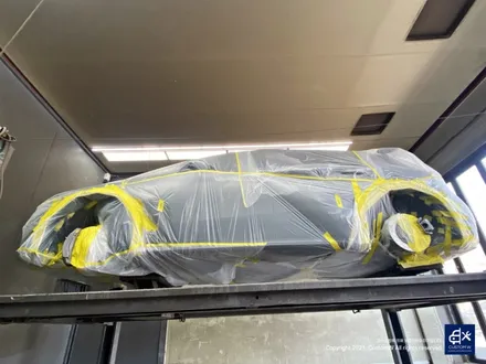 벤츠 A45 AMG 휠수리 후 블랙유광 휠도색 + 카본 세라믹 골드 캘리퍼 도색 / 용인 처인구