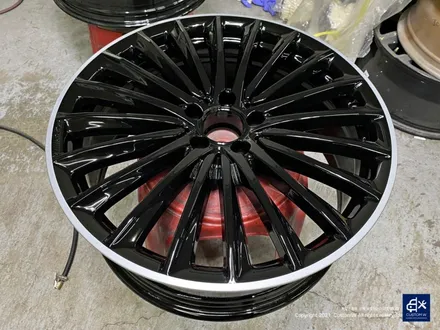 벤츠 CLS450 휠수리 후 블랙 실버 투톤 유광 휠도색 / 용인 처인구