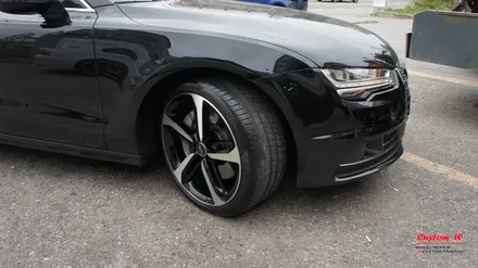 A7휠을 RS7 다이아몬드컷팅휠 처럼 만들다! 다이아몬드컷팅 휠수리를 이용한 블랙폴리쉬 휠 만들기. / 용인 처인구
