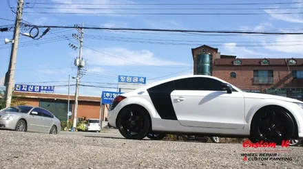 아우디 TT 블랙유광 휠도색. / 용인 처인구