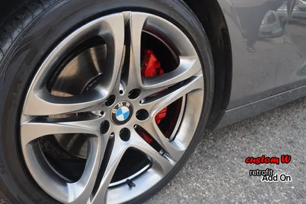 BMW 640D 블루와 레드 캘리퍼도색, 고스트크롬 휠도색. / 용인 처인구