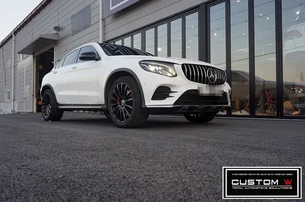 메르세데스 벤츠 GLC220d 쿠페 마차 휠 블랙유광 휠도색 + AMG 레드 캘리퍼도색. / 용인 처인구