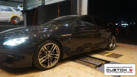 BMW 640d 고스트크롬 휠도색, M퍼포먼스 블루 캘리퍼도색. / 용인 처인구