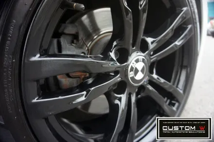 BMW 320D 441M  블랙유광 휠도색 작업 입니다.! 분당 용인 수입차 BMW 휠수리 휠도색 커스텀W / 용인 처인구