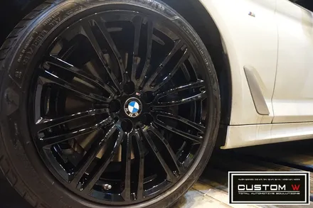 BMW G30 530i 요즘 핫 한 664M 휠 상처 수리후, 하이그로시 블랙 블랙유광 휠도색. 커스텀W / 용인 처인구