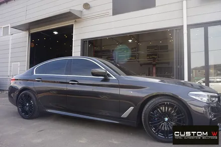 자주 입고되는 BMW 664M 19인치 휠 상처 수리후, 블랙유광 휠도색. / 용인 처인구