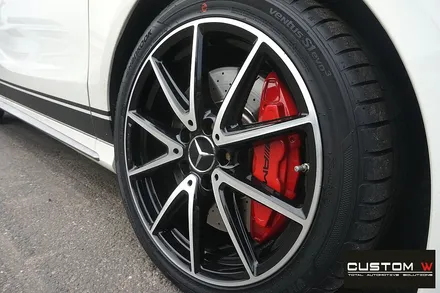벤츠 A45AMG 상처난 다이아몬드 컷팅 휠 수리 후, 블랙 폴리시 휠로 만들었습니다. / 용인 처인구
