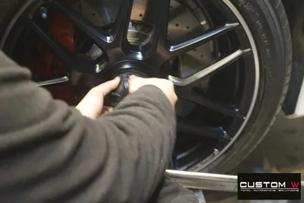 벤츠 S63 AMG 카브리올레 무광 블랙 실버 투톤 휠도색. / 용인 처인구