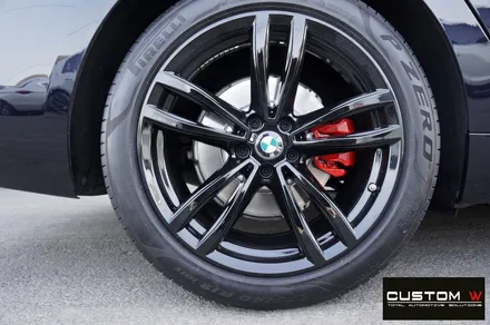 BMW 6GT 620d 블랙유광 휠 도색 + 레드 캘리퍼 도색 / 용인 처인구