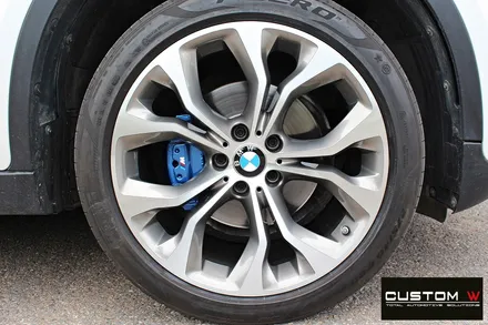 BMW X6 30d 다이아몬드 컷팅 휠복원 + 블루 캘리퍼 도색 / 용인 처인구