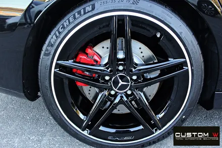 벤츠 CLA 45 S AMG 유광 블랙실버 투톤 휠도색 / 용인 처인구