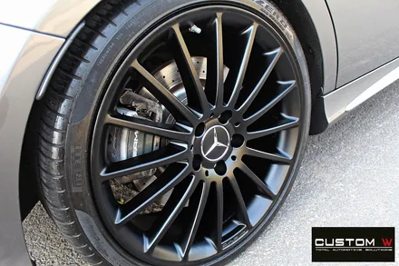 벤츠 A45 AMG 휠 상처 수리 후 매트블랙 휠도색 / 용인 처인구