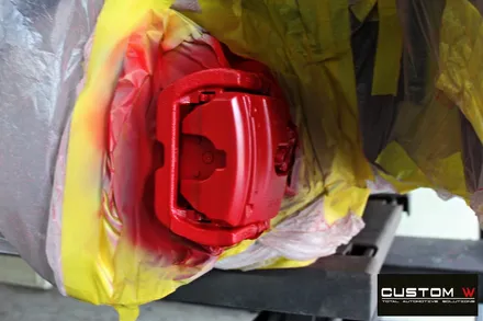 벤츠 CLS53 AMG 블랙실버 유광 투톤 휠도색 + 레드 캘리퍼 도색 / 용인 처인구