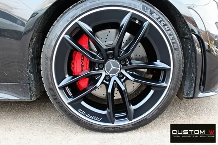 벤츠 CLS53 AMG 기존 고객 휠 상처 수리 후 블랙 실버 투톤 무광 휠도색 / 용인 처인구