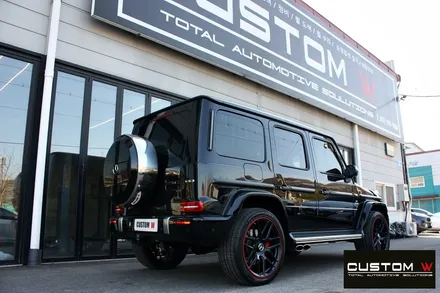 벤츠 신형 G63 AMG 휠 상처 수리 후 블랙 레드 무광 투톤 휠도색 / 용인 처인구