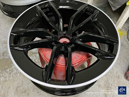 벤츠 CLS53 AMG 블랙실버 투톤 유광 휠도색 + 레드 캘리퍼 도색 / 용인 처인구
