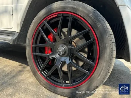 벤츠 G바겐 G63 AMG 22인치 에디션  휠 무광 블랙 레드 투톤 휠 상처 수리 후, 복원 도색 / 용인 처인구