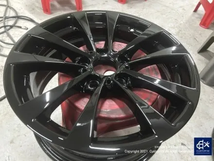 BMW F30 320D 하이그로시 블랙 / 유광 검정 휠도색 & 레드 캘리퍼 도색 / 용인 처인구