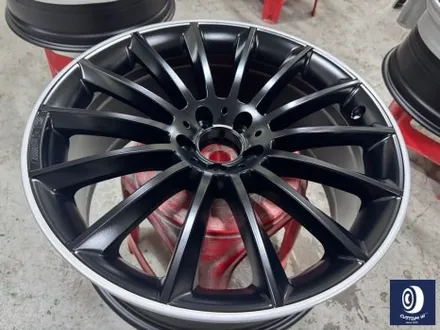 벤츠 CLS450 20인치 마차 휠 타 업체 잘못된 수리 도색 이력 / 약품 박리 (페인트 제거) 후, 블랙 + 실버 투톤 휠 도색 / 용인 처인구