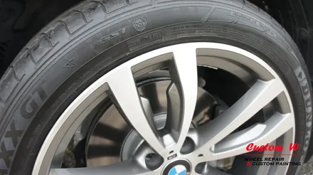 X5 40D 20인치 휠에 스크래치와 센터 부식으로 인한 다이아몬드컷팅 휠수리. / 용인 처인구