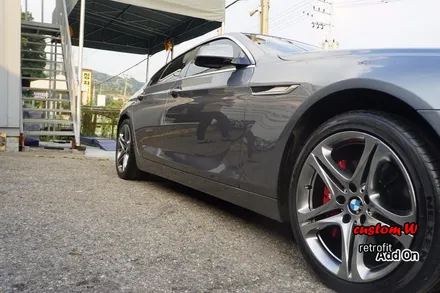 BMW 640D 블루와 레드 캘리퍼도색, 고스트크롬 휠도색. / 용인 처인구