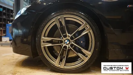 BMW 640d 고스트크롬 휠도색, M퍼포먼스 블루 캘리퍼도색. / 용인 처인구
