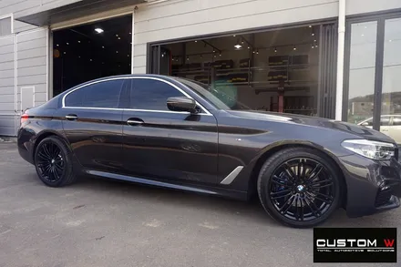 자주 입고되는 BMW 664M 19인치 휠 상처 수리후, 블랙유광 휠도색. / 용인 처인구
