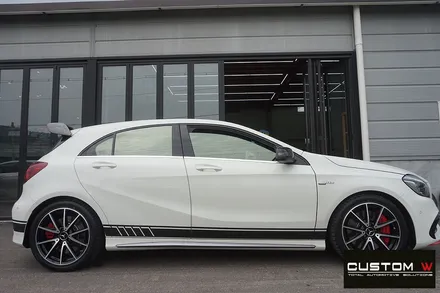 벤츠 A45AMG 상처난 다이아몬드 컷팅 휠 수리 후, 블랙 폴리시 휠로 만들었습니다. / 용인 처인구