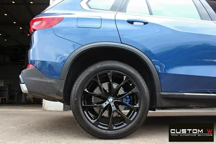 BMW 신형 G05 X5 30d 블랙유광 휠도색 + 블루 캘리퍼 도색 / 용인 처인구