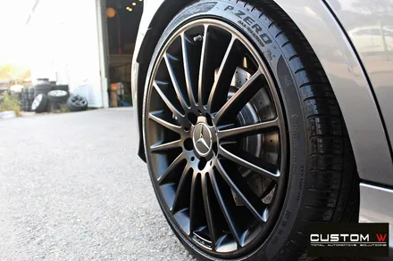 벤츠 A45 AMG 휠 상처 수리 후 매트블랙 휠도색 / 용인 처인구
