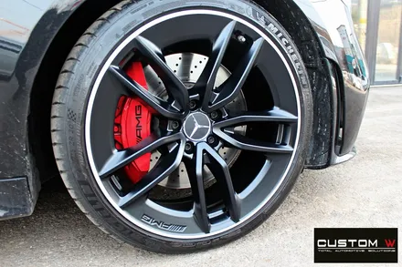 벤츠 CLS53 AMG 기존 고객 휠 상처 수리 후 블랙 실버 투톤 무광 휠도색 / 용인 처인구