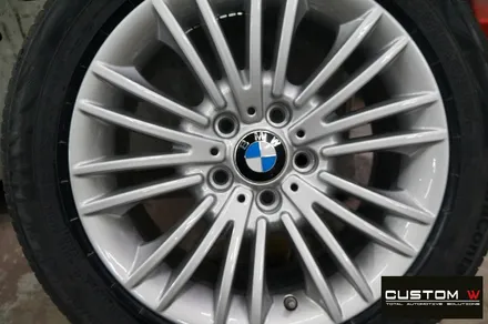 BMW F10 520d 럭셔리 휠 상처 수리 후 정품 실버 복원 도색 / 용인 처인구