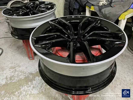 벤츠 CLS53 AMG 블랙실버 투톤 유광 휠도색 + 레드 캘리퍼 도색 / 용인 처인구