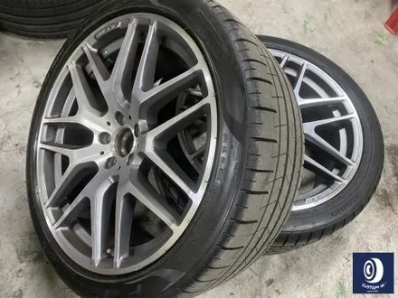 벤츠 GLE63 AMG 휠 도색 불량 재작업 약품 박리 제거 후, 사틴 블랙 + 실버 투톤 휠도색 + 레드 캘리퍼 도색 / 용인 처인구